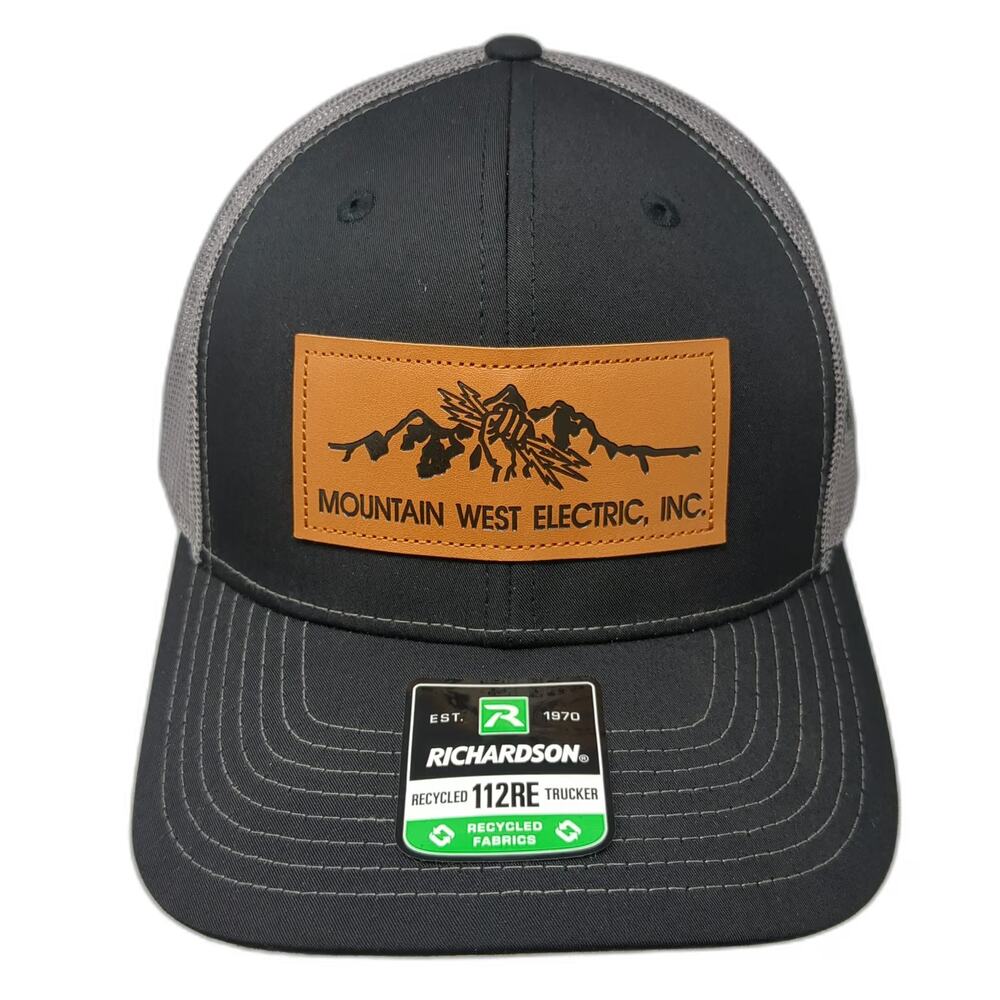 Richardson Trucker Hat Black One Size Mountain West Electric Mesh Snapback